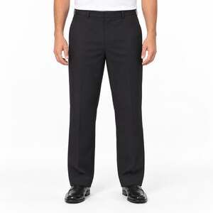 King Ranch Pants Mens Black Chino Dress Trousers Flat Front Zip Running W Logo